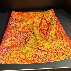 Gretchen Scott Designs Vibrant Orange and Pink Skirt